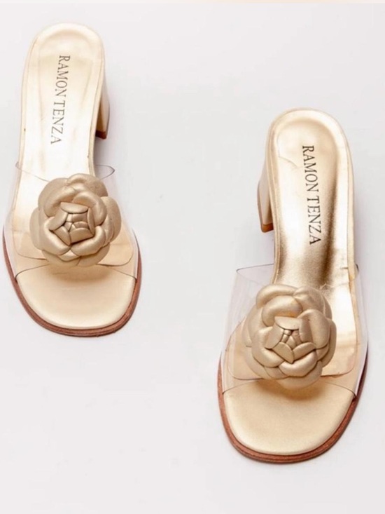 vintage y2k block heel slide sandals